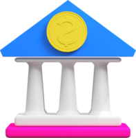 icône 3d de la banque. png