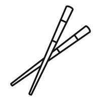 Japan chopsticks icon, outline style vector