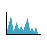 Finance graph icon vector flat