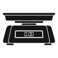 icono de escalas digitales de verduras, estilo simple vector