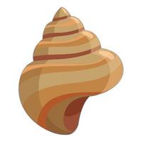 Shell icon, cartoon style vector