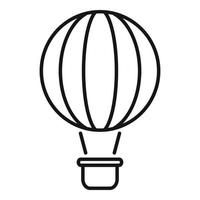 Vintage air balloon icon, outline style vector