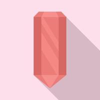 Gem icon, flat style vector