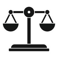 Divorce mediation balance icon, simple style vector