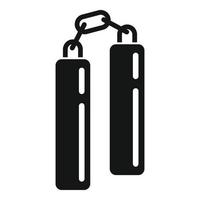 icono de nunchuck, estilo simple vector