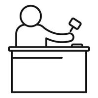 Divorce judge icon, outline style vector