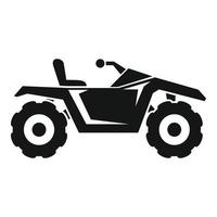 Dirt quad bike icon, simple style vector