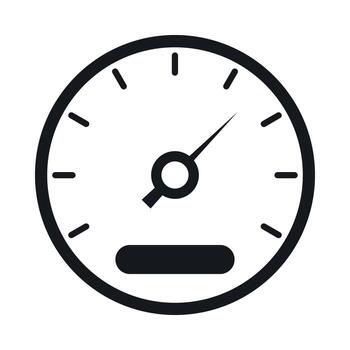 Speedometer icon, simple style vector