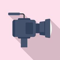 Professional camera icon, flat style vector