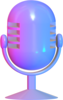 icône rétro3d du microphone. png