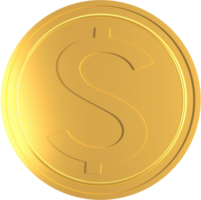 Dollar coin 3D icon. png