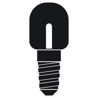 Light bulb icon, simple style vector