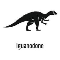 Iguanodone icon, simple style. vector