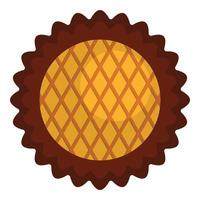 Jam biscuit icon, flat style vector