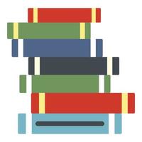 Stack of books icon, flat style vector