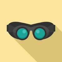 icono de gafas de protección de trabajo, estilo plano vector