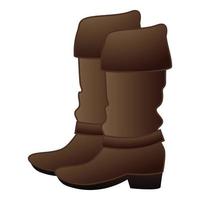 icono de botas de vaquero, estilo de dibujos animados vector