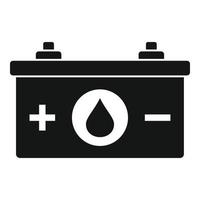 Car battery icon, simple style vector