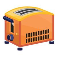 Electronic toaster icon, cartoon style vector