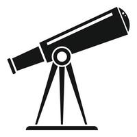 icono de telescopio de descubrimiento, estilo simple vector