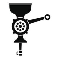 Hand meat grinder icon, simple style vector