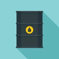Petrol barrel icon, flat style vector