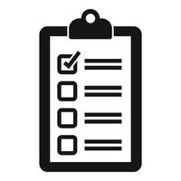 Recruiter to do list icon, simple style vector