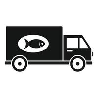 Fish farm delivery icon, simple style vector