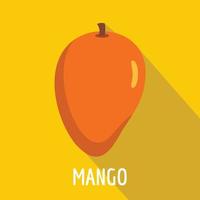 Mango icon, flat style vector