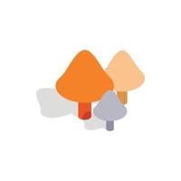 Mushrooms icon, isometric 3d style vector