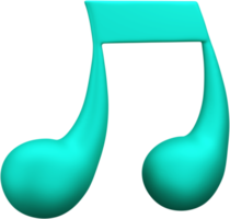 Music notes 3D icon. png
