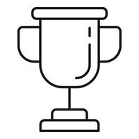 icono de copa de oro de búsqueda, estilo de esquema vector