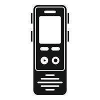 Linguist dictaphone icon, simple style vector