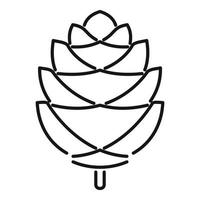 Branch pine cone icon, outline style vector