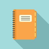 Notebook foreign language icon, flat style vector