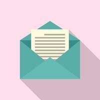 Estimator mail icon, flat style vector