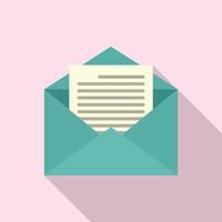 Estimator mail icon, flat style vector