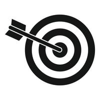 Business target icon, simple style vector