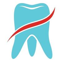 Tooth icon, flat style. vector