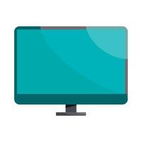 Blank computer monitor icon, cartoon style vector