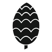 Needle pine cone icon, simple style vector