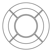 Circle graph icon vector thin line