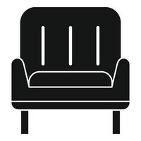 Home armchair icon, simple style vector