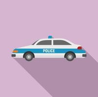 Police car icon, flat style vector