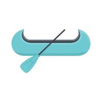 Venice gondola icon, flat style vector