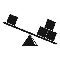 Physics balance icon, simple style vector