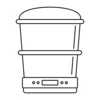 icono de la máquina procesadora de alimentos, estilo de esquema vector