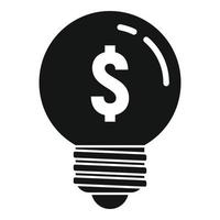 Crowdfunding idea bulb icon, simple style vector