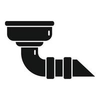 Construction gutter icon, simple style vector