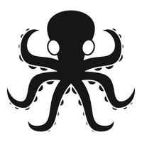 icono de pulpo salvaje, estilo simple vector